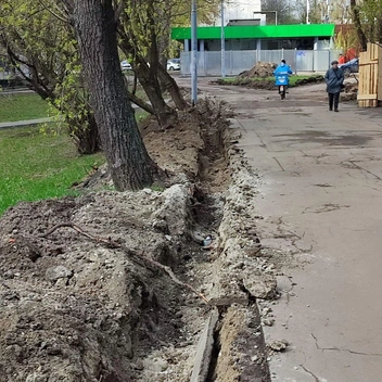 Местные беспокоятся и из-за благоустройства, которое уничтожает всё на своем пути | Источник: Печатники и точка! / T.me 