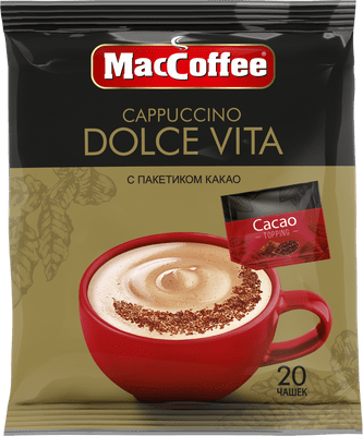 Растворимый кофе MacCoffee «Cappuccino Dolce Vita с какао»