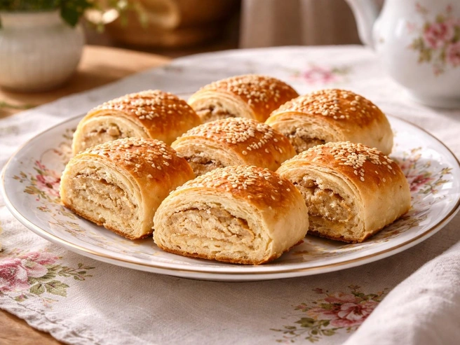 В некоторых регионах внутрь гаты прячут монетку: кому попадется кусочек с «сюрпризом», тому, по поверью, повезет | Источник: GPT
