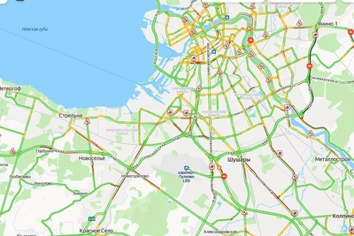 Petersburg Traffic Jams Reach 5 Points