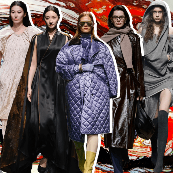Мятые вещи и джемперы на шее: 5 модных трендов с Недели моды в Шанхае осень-зима 2024/25