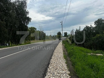 Так выглядит обочина. Людям приходится идти либо по проезжей части либо по щебню, либо по зарослям травы | Источник: Александр Горбанев / 71.ru