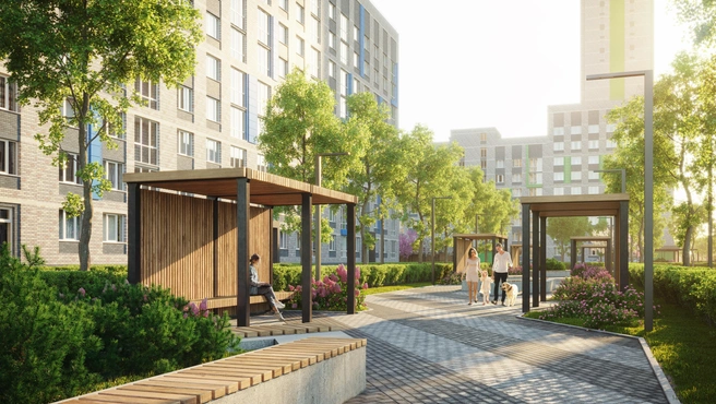 Готовые квартиры доступны по всему Екатеринбургу&nbsp;— например, на Уктусе в River Park (фото 1) и «Просторах» (фото 3) или в Краснолесье в «Балтийском» (фото 2) | Источник: «Атомстройкомплекс»