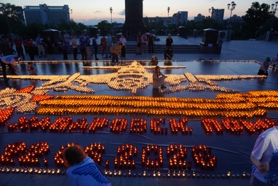 «Огненная картина войны» зажглась в Хабаровске