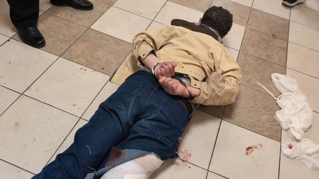 Нападавшего скрутили сотрудники полиции  | Источник: пресс-служба ГУ МВД России по Иркутской области 