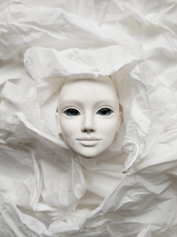 Лицо нежной шарнирной куклы. Она более подвижная, чем будуарная | Источник: личный архив Анастасии Верхозиной