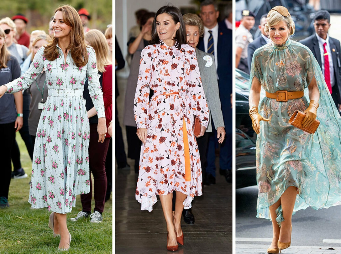 Модный букет: как королевские особы носят цветочный принт | marieclaire.ru