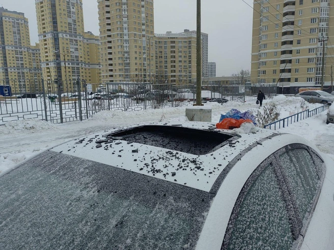 На фотографии видны последствия действий соседа. | Источник: читатель E1.RU