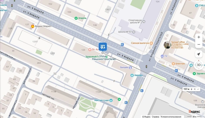 Через остановку «улица Машиностроителей» сейчас проходят порядка десяти маршруток | Источник: yandex.ru/maps