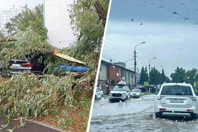 Шторм в Москве и области: затопления и разрушения