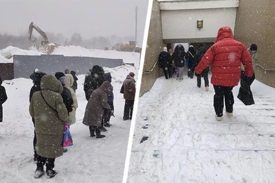 Снегопад «Валли» в Москве: крыша катка рухнула, трамваи застряли