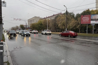 В Кургане 5 октября выпал первый снег