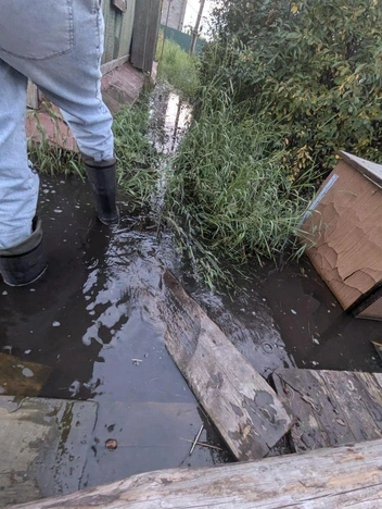 В Парфенова люди могут передвигаться только в резиновых сапогах | Источник: читатель 72.RU