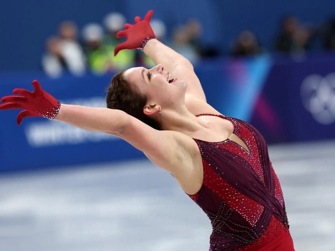 Софья Самоделкина (Казахстан) на Зимних Олимпийских играх 2026 в Италии | Источник: WU HAO / EPA / TASS