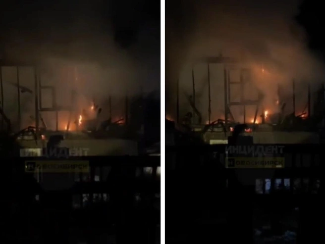 Возгорание началось в ночные часы | Источник: Кадры с места события