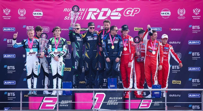 Призеры командного этапа | Источник: Пресс-служба RDS GP