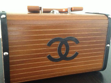 Chanel Wooden Lunch Box Handbag Rare