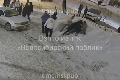 Драка в Новосибирске в новогоднюю ночь