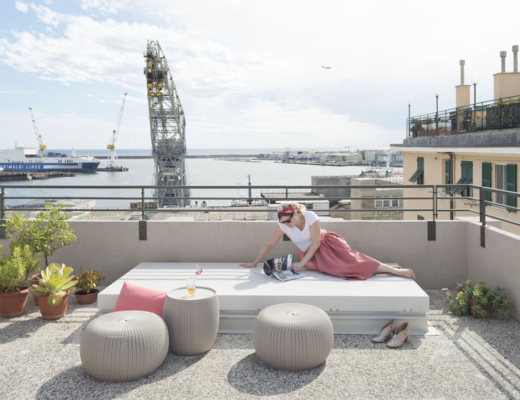Мини-квартира 40 м² в Генуе с террасой и видом на море