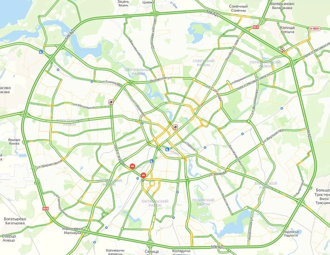 Планировка Минска | Источник: Yandex.ru / maps