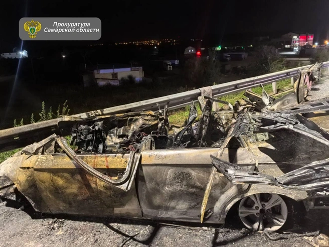После ДТП был пожар | Источник: прокуратура Самарской области