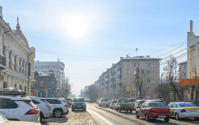 Перекресток Журавлёва и Чайковского без здания Центральной детской музыкальной школы имени Павликовской. Июль 1965-го | Источник: Олег Фёдоров / CHITA.RU