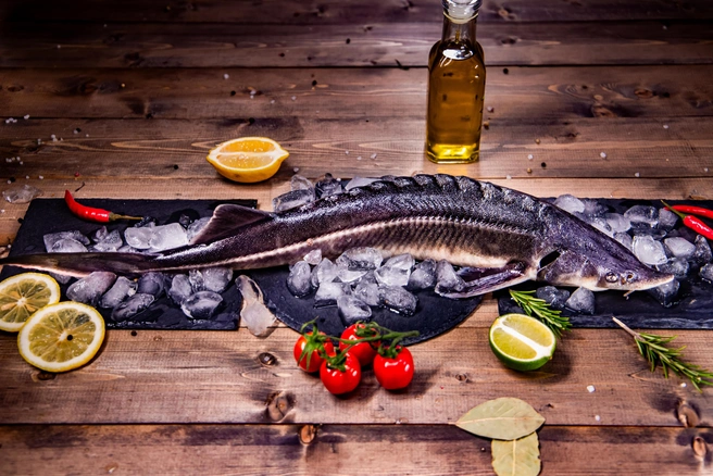 Туристам на ферме готовят свежую стерлядь и красиво сервируют  | Источник: ферма «ДоброFish»