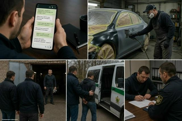 Приставы поймали алиментщика на покраске автомобиля | Источник: r02.fssp.gov.ru