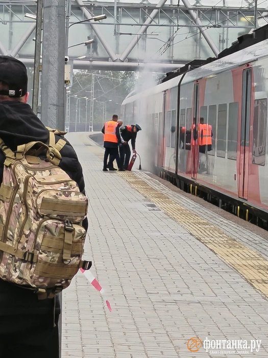 «Видела дым и небольшой огонь». Пассажирка рассказала, как горела «Ласточка» до Петербурга | Источник: собеседница «Фонтанки»