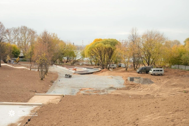 До конца 2025 года на набережной пруда должны доделать все земляные работы | Источник: пресс-служба Центра территориального развития Удмуртии