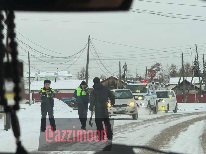 Сотрудникам ГАИ пришлось задержать неадекватную девушку в Якутии, которая шла по улице с топором | Источник: Azzimood / T.me