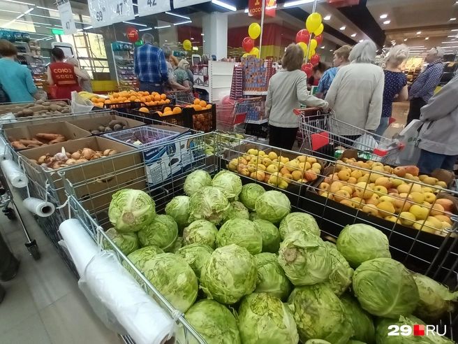 Капуста&nbsp;— 64,98 руб. | Источник: Мария Вершинина / 29.RU