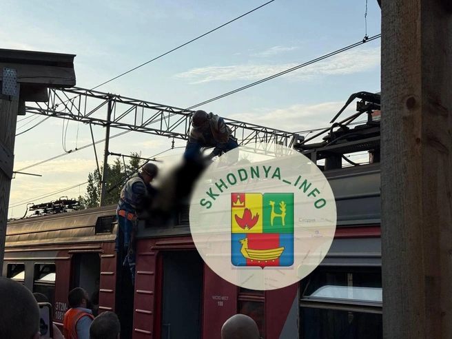 Человека убило током на крыше поезда на Ленинградском направлении | Источник: «Сходня | Химки Инфо» / T.me