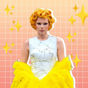Желтые волосы и необычные стрелки: Джулия Фокс показала самый яркий образ на весну 2024