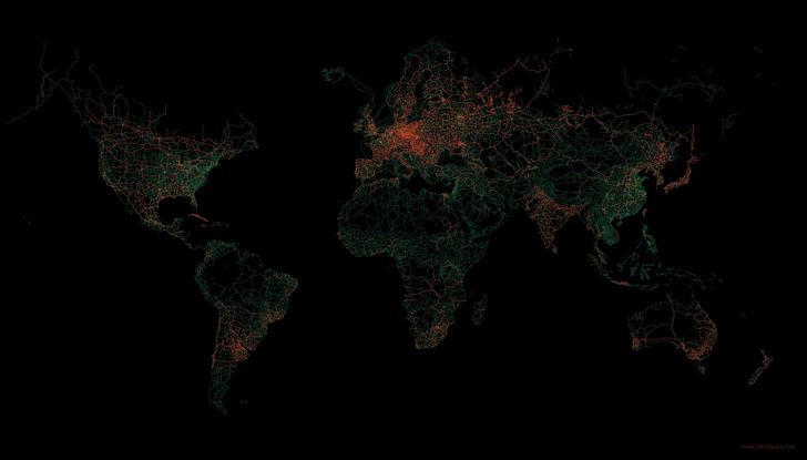 8 карт, на которых показана вся инфраструктура Земли