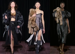 Simone Rocha, осень-зима 2025: принцессы повзрослели и вместо рюш и оборок теперь носят тяжелую кожу и чучела любимых игрушек