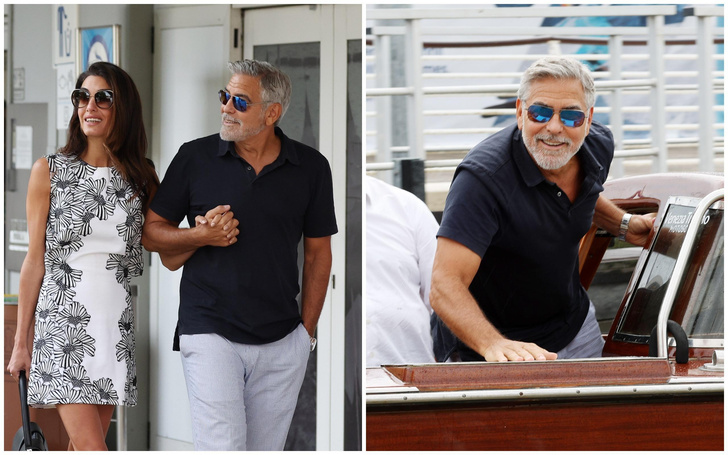 Венецианские страсти: Джордж Клуни не спускает глаз с красотки Амаль, любуясь ее длинными ногами