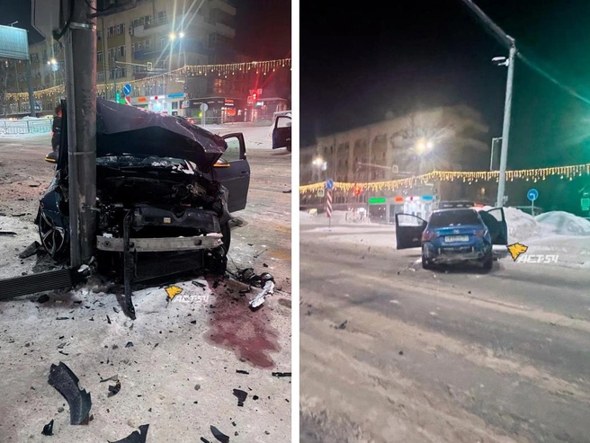 По предварительным данным, пострадавшие в аварии не имеют серьезных повреждений. | Источник: «АСТ-54 Black» / Telegram