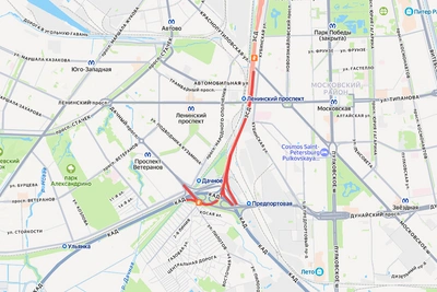 В Петербурге перекроют Южный участок ЗСД с 9 апреля
