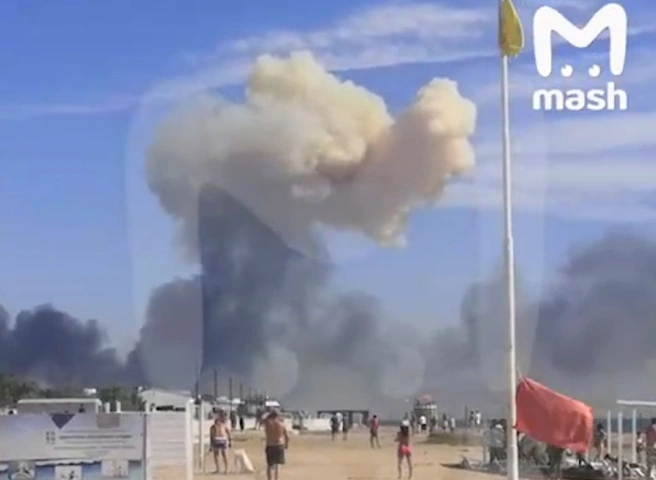 Момент взрыва в Крыму попал на видео | ya62.ru