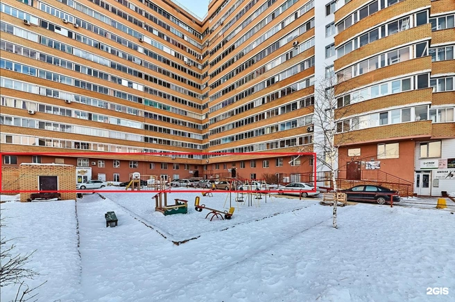 Как объяснила Валентина, жить ей предложили в зоне, которая на фото выделена красным. На обычные квартиры это не очень-то похоже | Источник: скрин / 2ГИС