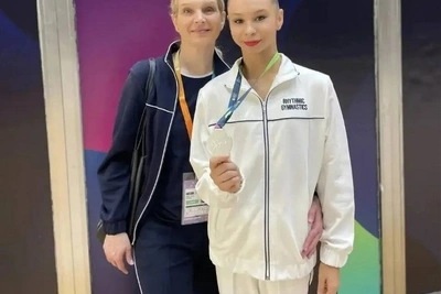 Кира Яблочникова выиграла серебро на соревнованиях по гимнастике