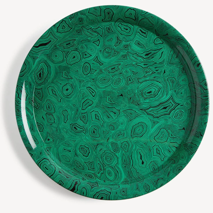 Поднос Green Malachite, Fornasetti, www.fornasetti.com