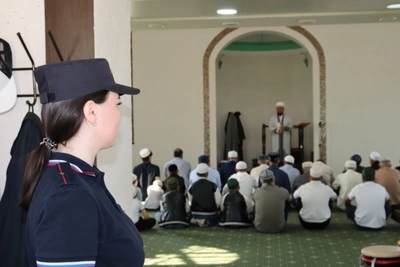 Полицейские обеспечили порядок на Курбан-Байрам