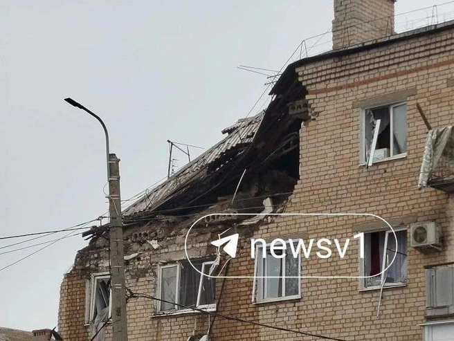 Конструкция жилого дома серьезно пострадала от взрыва. | Источник: читатели V1.RU