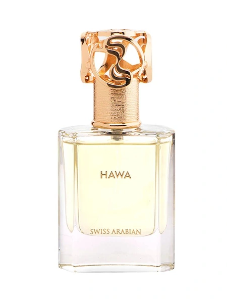 Восточный цветочный аромат Hawa, Swiss Arabian с нотами кардамона, сливы, бергамота, мандарина, иланг-иланг, жасмина, кашмерана, розы, флердоранжа, кедра, пачули, сандала, мирры, дубового мха, амбры, ванили, мускуса