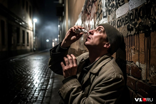 Человек становится зависимым от капель, как от наркотика. Без них он уже не может дышать | Источник: Юрий Скулыбердин