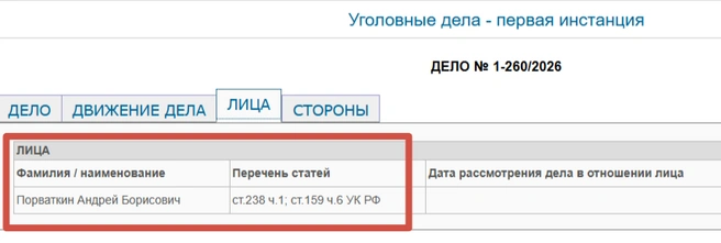 Выдержка из материалов нового уголовного дела | Источник: Центральный районный суд Оренбурга