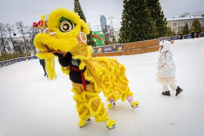 Китайский Новый год шумно отметили в центре Екатеринбурга
