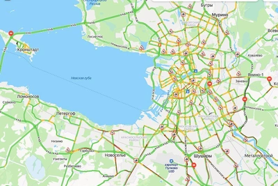 Daytime traffic jams in St. Petersburg reach 7 points